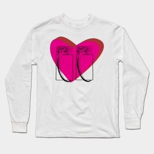 Diamond ring two in love heart Long Sleeve T-Shirt